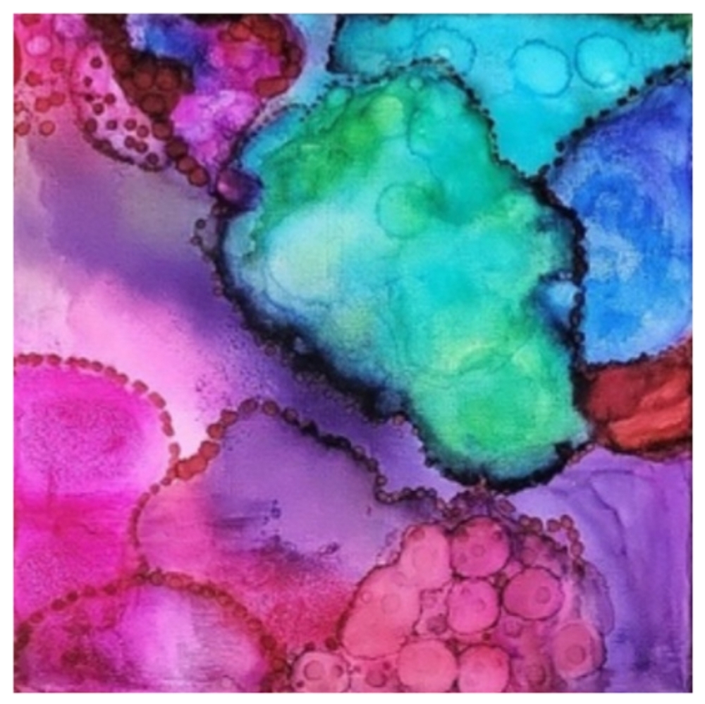 Hand Crafted Abstract Design 12x12 Inches Canvas Picture